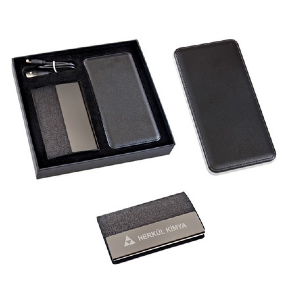 856 Hediyelik Set (Powerbank, Kartvizitlik)