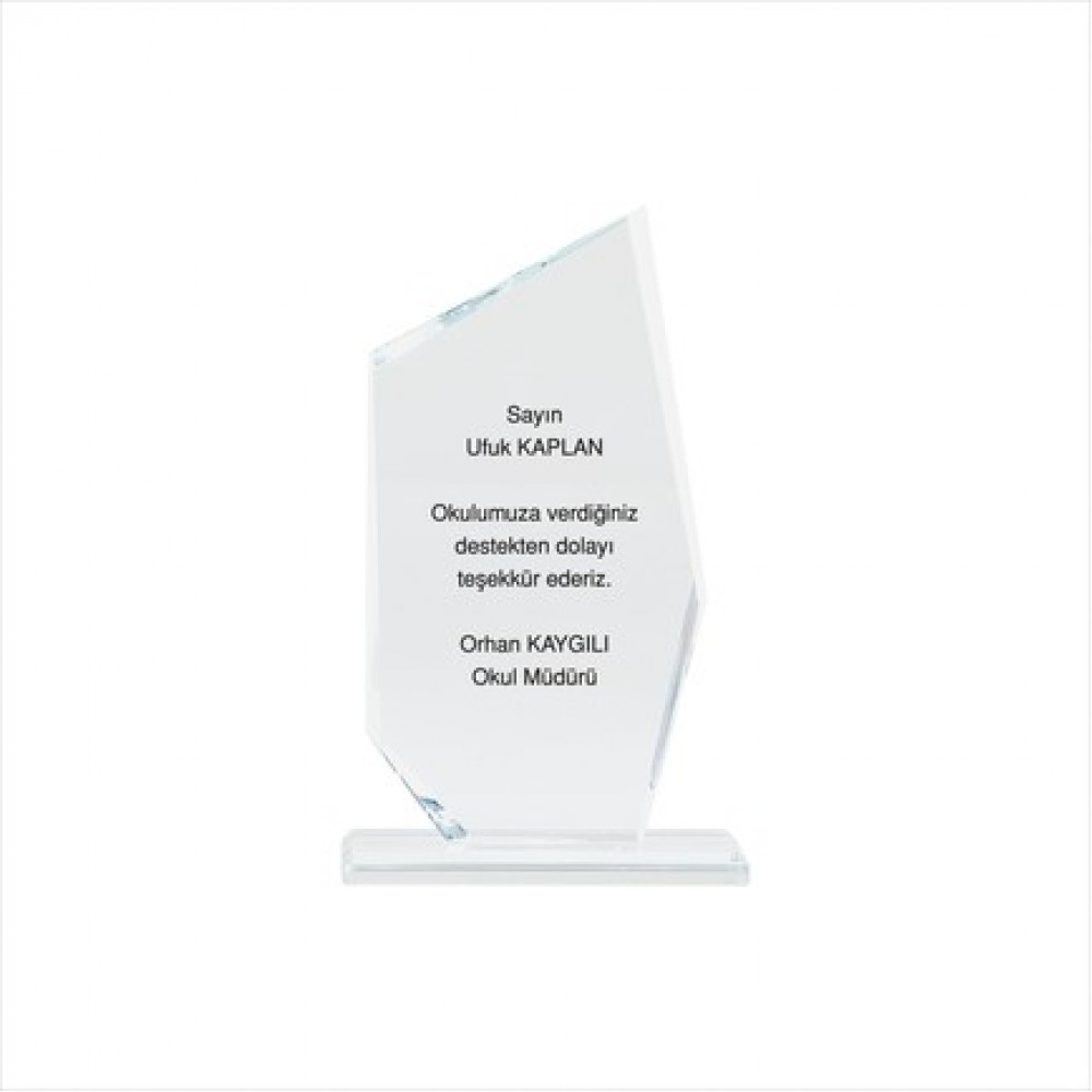 2105 Kristal Plaket 10X85X165 Mm