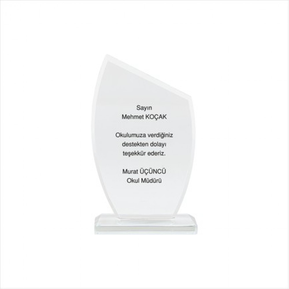 2163 Kristal Plaket 10X100X165 Mm